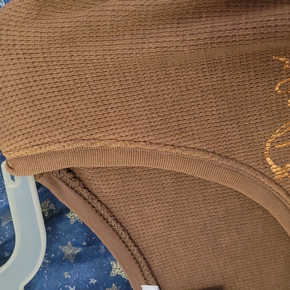 🍂3/$10 Apt. 9 Brown "Pure Love" Long-sleeve Waffle-knit Top - Picture 8 of 11